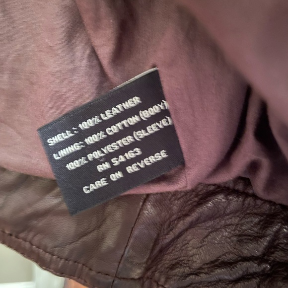 Genuine Leather Brown Moto Jacket - Picture 3 of 10